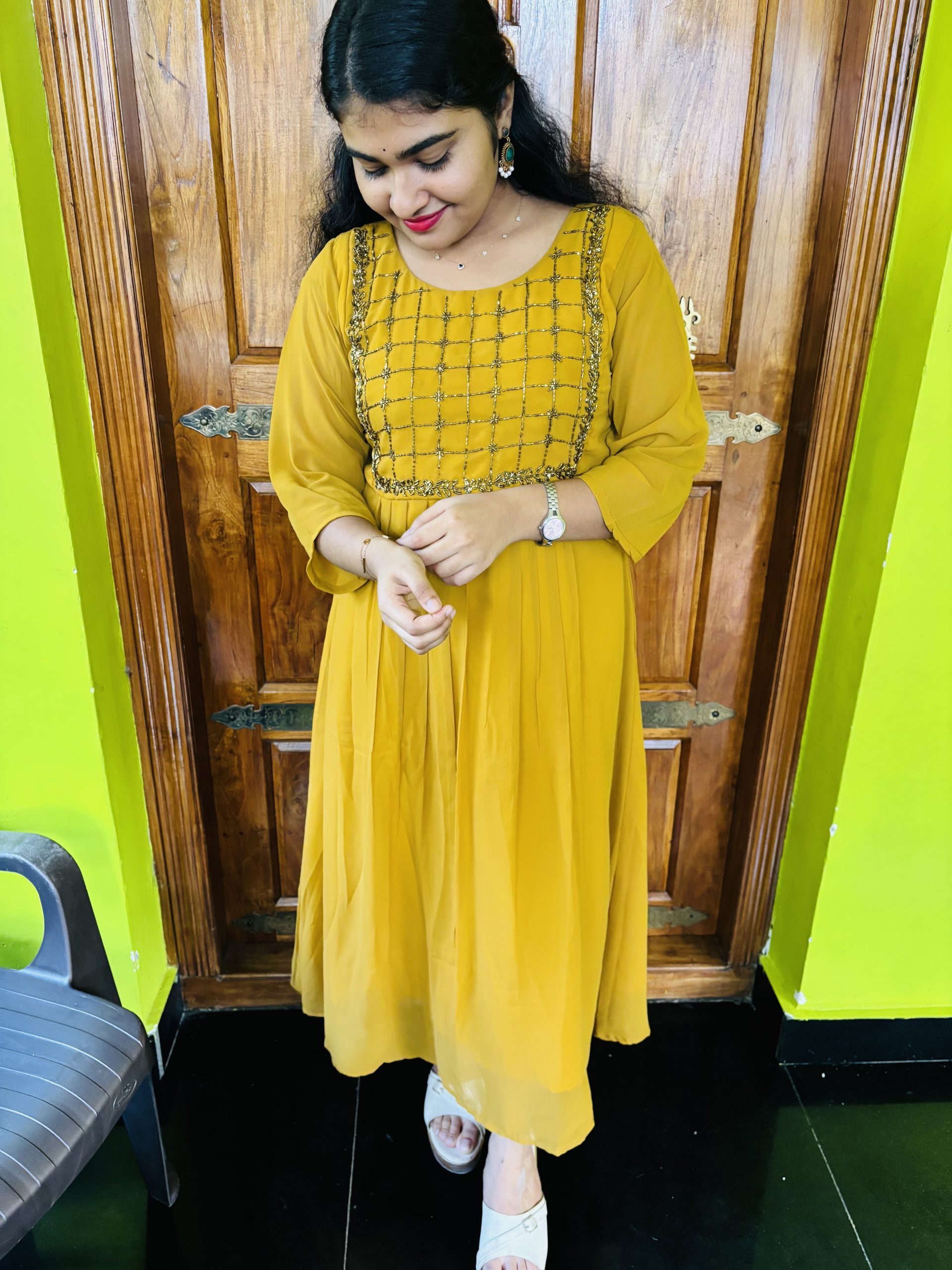 Golden Glow Mustard Kurti